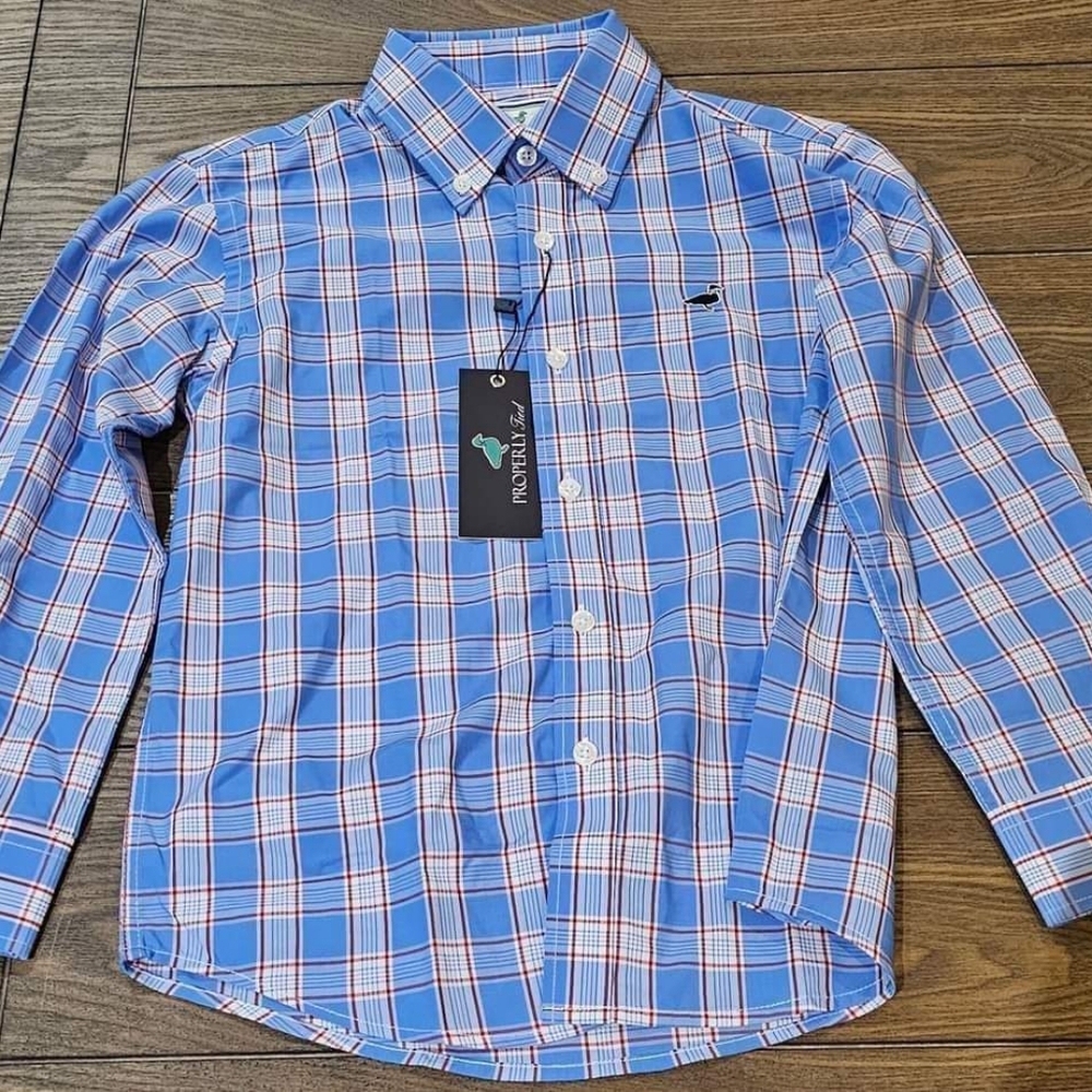 New properly tied  shirt  sizes